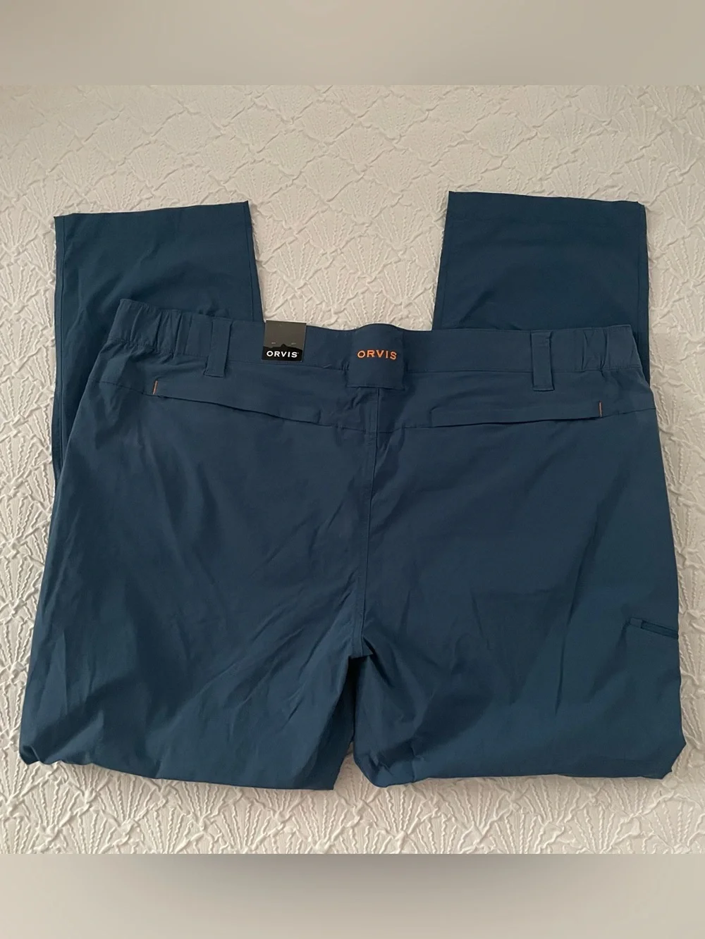 Orvis Blue Teal Men's Jackson QD Stretch Pants XXL/32 UPF 50 Outdoor Hiking